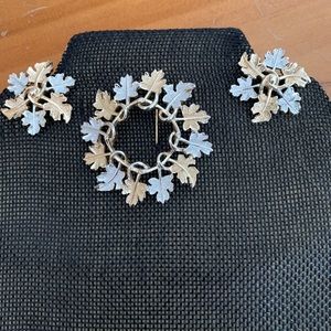 Vintage 1960’s Sarah Coventry “Garland” Brooch and Earring Set